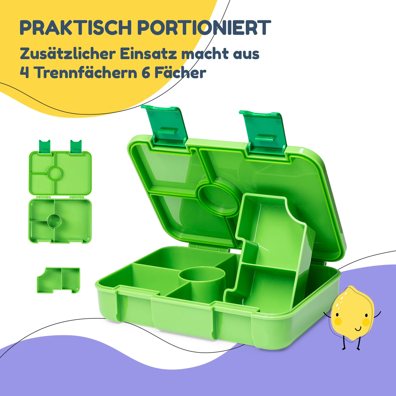 Schmatzfatz By Lite Lunchbox 6 Fächer 20,8x4,5x15 Cm BPA-frei Tritan 6 Schmatzfatz By Lite Lunchbox 6 Fächer 20,8x4,5x15 Cm BPA-frei Tritan – Bild 4
