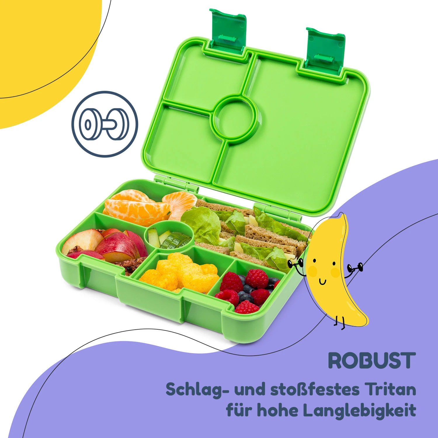 Schmatzfatz By Lite Lunchbox 6 Fächer 20,8x4,5x15 Cm BPA-frei Tritan 8 Schmatzfatz By Lite Lunchbox 6 Fächer 20,8x4,5x15 Cm BPA-frei Tritan – Bild 6
