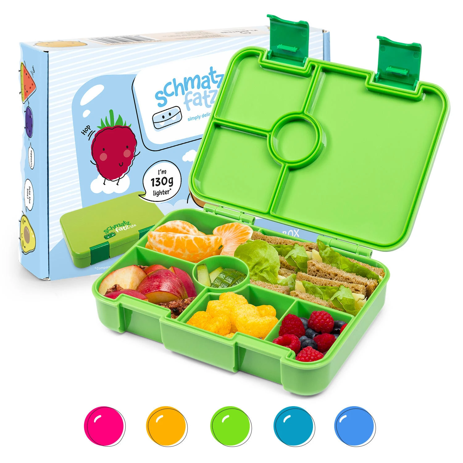 Schmatzfatz By Lite Lunchbox 6 Fächer 20,8x4,5x15 Cm BPA-frei Tritan 3 Schmatzfatz By Lite Lunchbox 6 Fächer 20,8x4,5x15 Cm BPA-frei Tritan