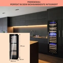 Vinsider 89 Built-In Trio Built-In Weinkühlschrank 5 – 18 °C Touch-Bedienfeld Holzregale 16 Vinsider 89 Built-In Trio Built-In Weinkühlschrank 5 – 18 °C Touch-Bedienfeld Holzregale -Klarstein 10040720 de 0006 usp