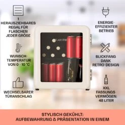 PopLife 48 Getränkekühler Kühlschrank 0-10 °C Retro-Design -Klarstein 10040737 de 0002 usp