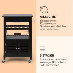 Louisiana Servierwagen Küchenwagen 5 Etagen Holz Handtuchhalter Mobil 13 Louisiana Servierwagen Küchenwagen 5 Etagen Holz Handtuchhalter Mobil -Klarstein 10041123 de 0004 logo