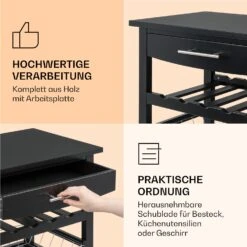 Louisiana Servierwagen Küchenwagen 5 Etagen Holz Handtuchhalter Mobil 14 Louisiana Servierwagen Küchenwagen 5 Etagen Holz Handtuchhalter Mobil -Klarstein 10041123 de 0005 logo