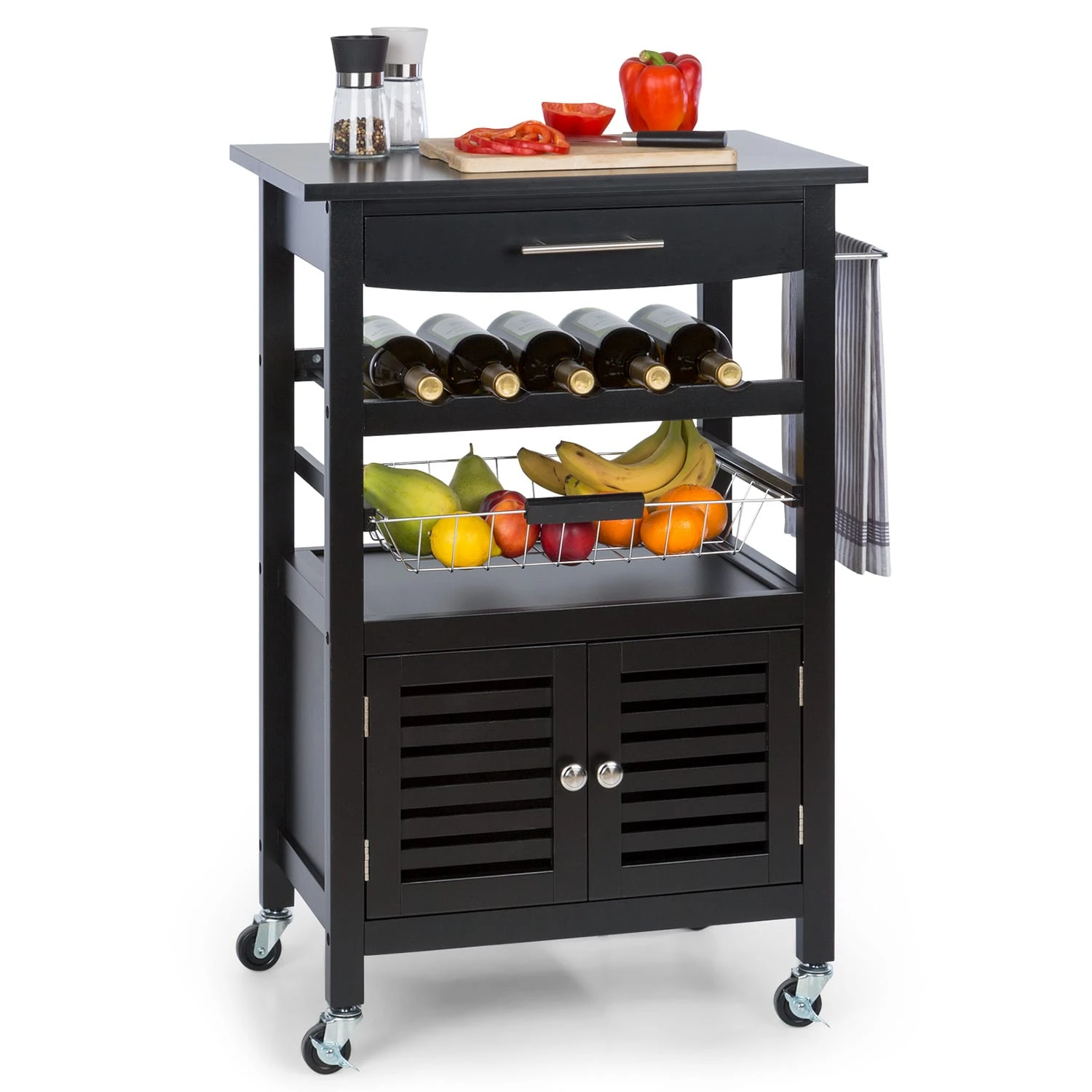 Louisiana Servierwagen Küchenwagen 5 Etagen Holz Handtuchhalter Mobil 3 Louisiana Servierwagen Küchenwagen 5 Etagen Holz Handtuchhalter Mobil