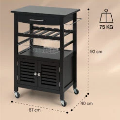 Louisiana Servierwagen Küchenwagen 5 Etagen Holz Handtuchhalter Mobil 17 Louisiana Servierwagen Küchenwagen 5 Etagen Holz Handtuchhalter Mobil -Klarstein 10041123 yy 0008 dimensions