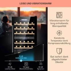 Barossa 29 Duo Weinkühlschrank 29 Fl 80 Ltr 2 Zonen Drucktasten 12 Barossa 29 Duo Weinkühlschrank 29 Fl 80 Ltr 2 Zonen Drucktasten -Klarstein 10041124 de 0004 usp
