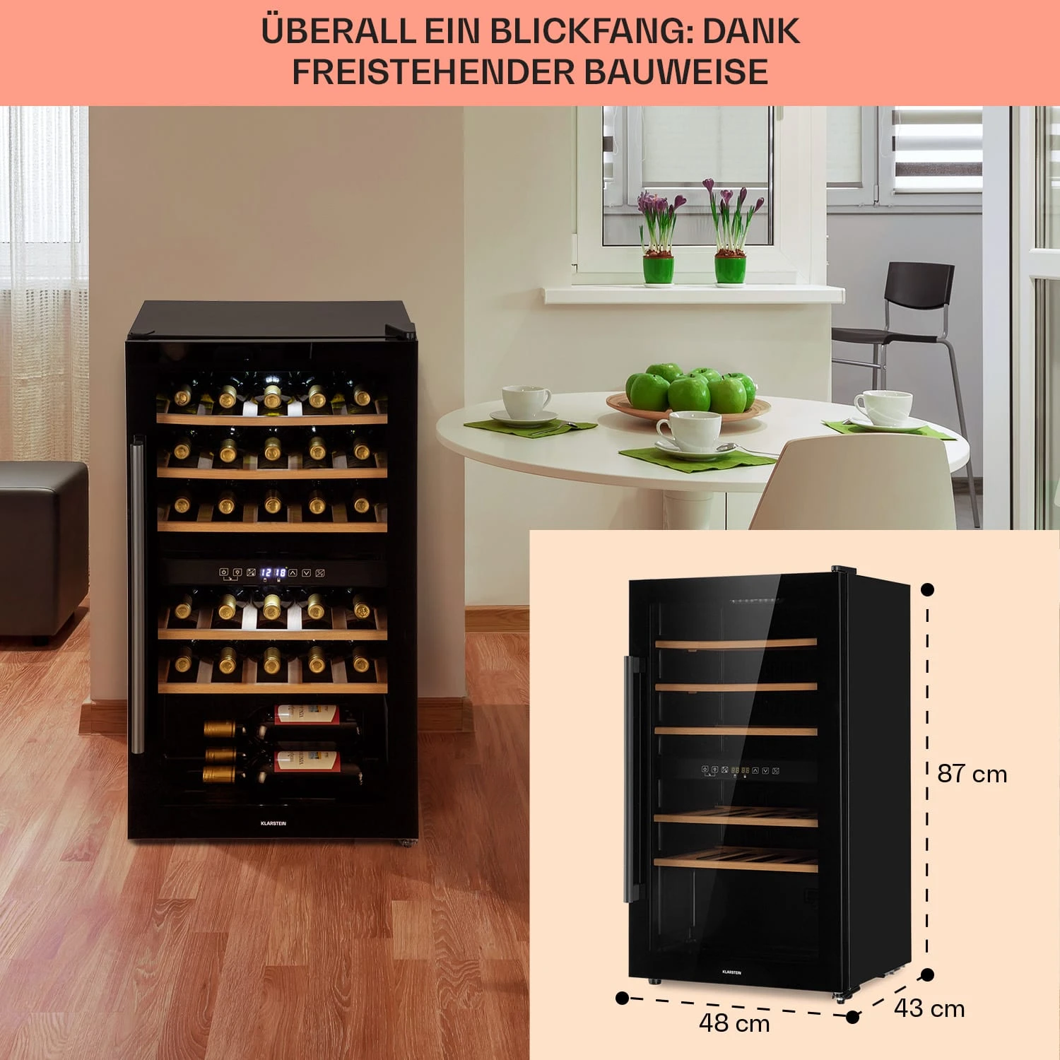 Barossa 29 Duo Weinkühlschrank 29 Fl 80 Ltr 2 Zonen Drucktasten 8 Barossa 29 Duo Weinkühlschrank 29 Fl 80 Ltr 2 Zonen Drucktasten – Bild 6