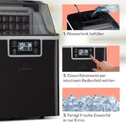 Chios Eiswürfelmaschine 20 Kg/24 H Auto-Clean 3,2-Liter Wassertank 12 Chios Eiswürfelmaschine 20 Kg/24 H Auto-Clean 3,2-Liter Wassertank -Klarstein 10041144 de 0004 logo