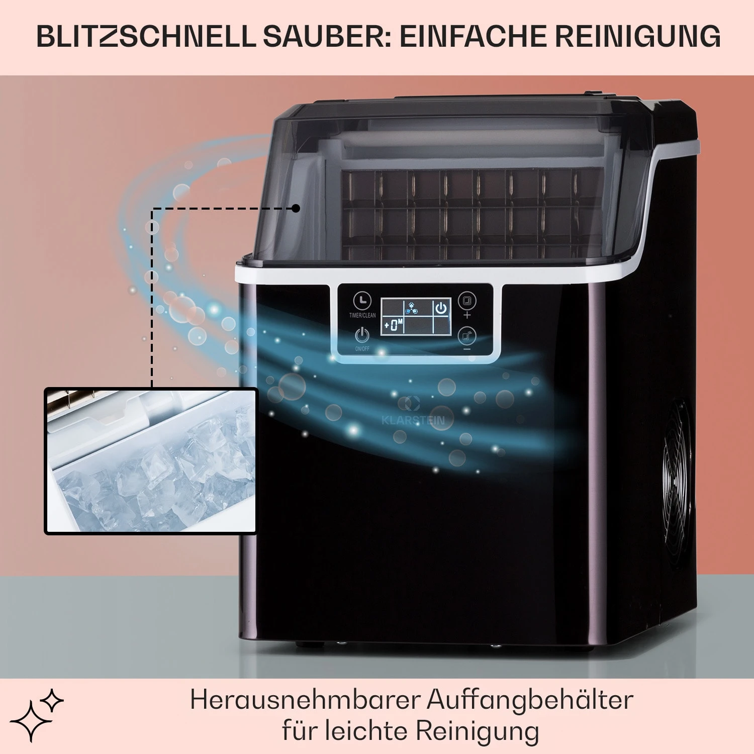 Chios Eiswürfelmaschine 20 Kg/24 H Auto-Clean 3,2-Liter Wassertank 7 Chios Eiswürfelmaschine 20 Kg/24 H Auto-Clean 3,2-Liter Wassertank – Bild 5