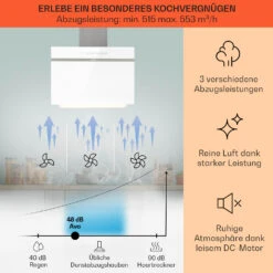 Ava 60 Dunstabzugshaube 60cm Wandhaube WiFi A++ 515m³/h Touch 13 Ava 60 Dunstabzugshaube 60cm Wandhaube WiFi A++ 515m³/h Touch -Klarstein 10041169 de 0003 usp