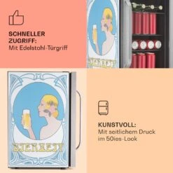 Beersafe 70 Bierzeit Edition Kühlschrank 70 Liter 3 Böden Panoramaglastür Edelstahl 13 Beersafe 70 Bierzeit Edition Kühlschrank 70 Liter 3 Böden Panoramaglastür Edelstahl -Klarstein 10041175 de 0004 usp