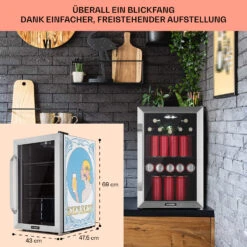 Beersafe 70 Bierzeit Edition Kühlschrank 70 Liter 3 Böden Panoramaglastür Edelstahl 16 Beersafe 70 Bierzeit Edition Kühlschrank 70 Liter 3 Böden Panoramaglastür Edelstahl -Klarstein 10041175 de 0007 usp