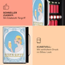 Beersafe 70 Bierzeit Edition Kühlschrank 70 Ltr 3 Böden Glas Edelstahl 13 Beersafe 70 Bierzeit Edition Kühlschrank 70 Ltr 3 Böden Glas Edelstahl -Klarstein 10041176 de 0004 usp