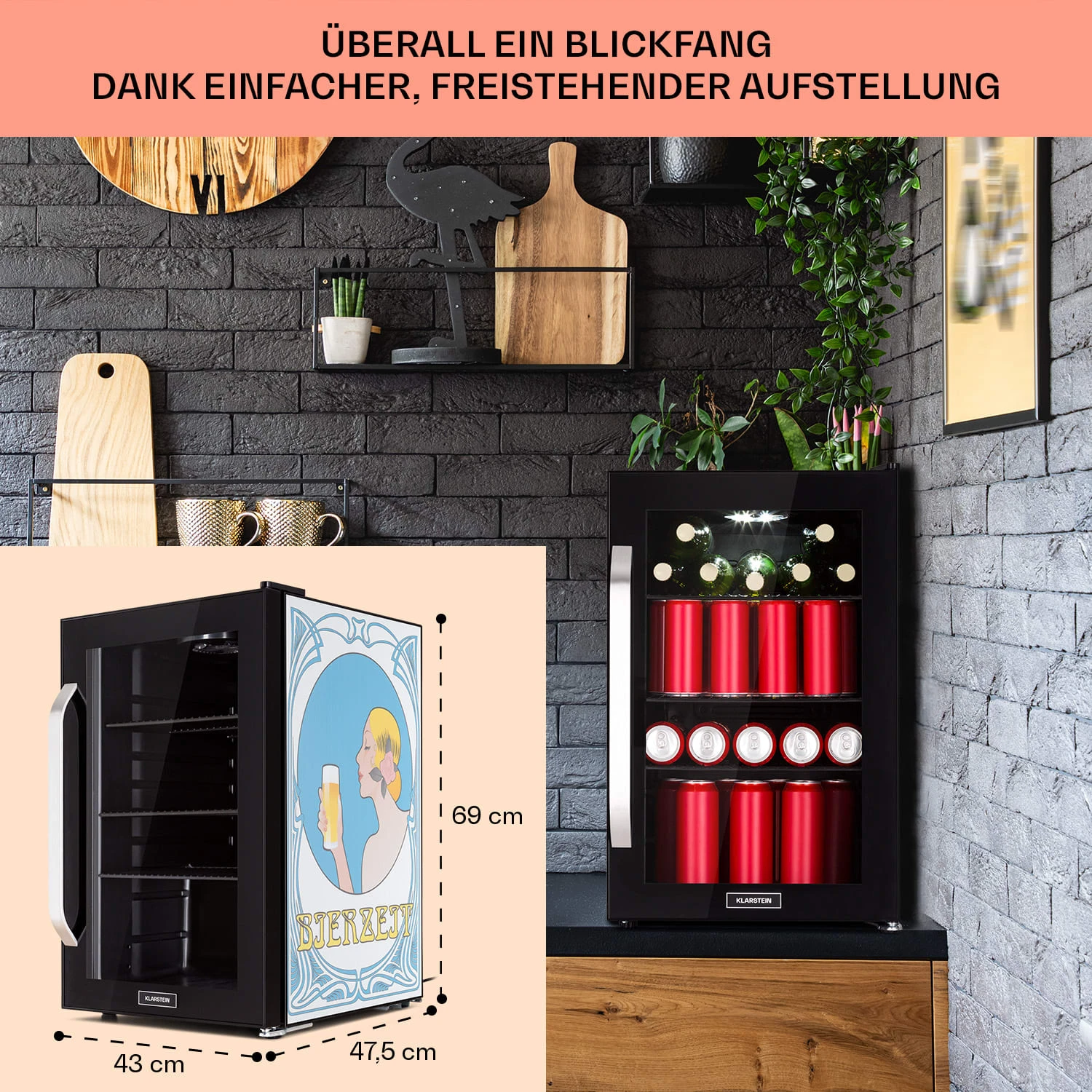Beersafe 70 Bierzeit Edition Kühlschrank 70 Ltr 3 Böden Glas Edelstahl 9 Beersafe 70 Bierzeit Edition Kühlschrank 70 Ltr 3 Böden Glas Edelstahl – Bild 7