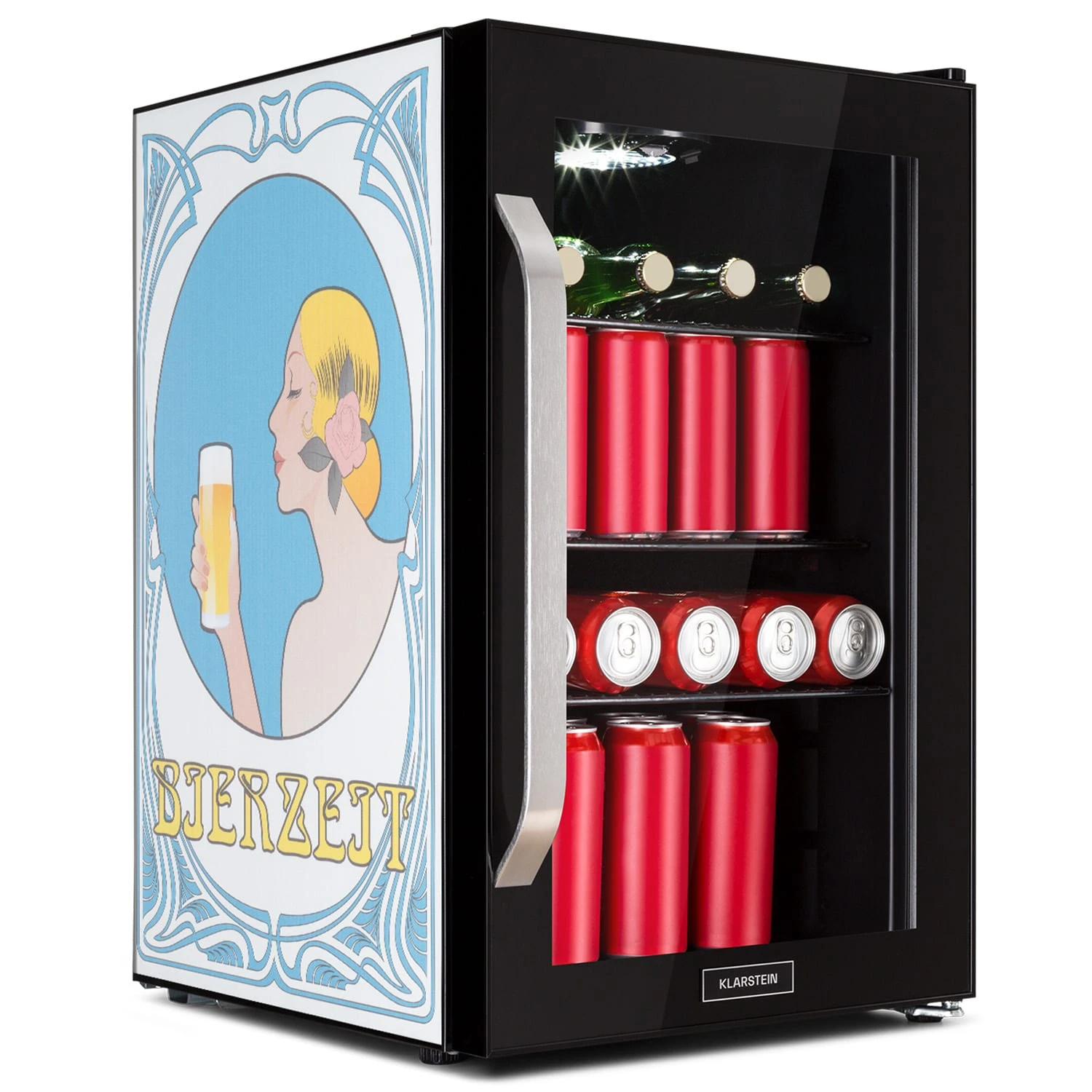 Beersafe 70 Bierzeit Edition Kühlschrank 70 Ltr 3 Böden Glas Edelstahl 3 Beersafe 70 Bierzeit Edition Kühlschrank 70 Ltr 3 Böden Glas Edelstahl
