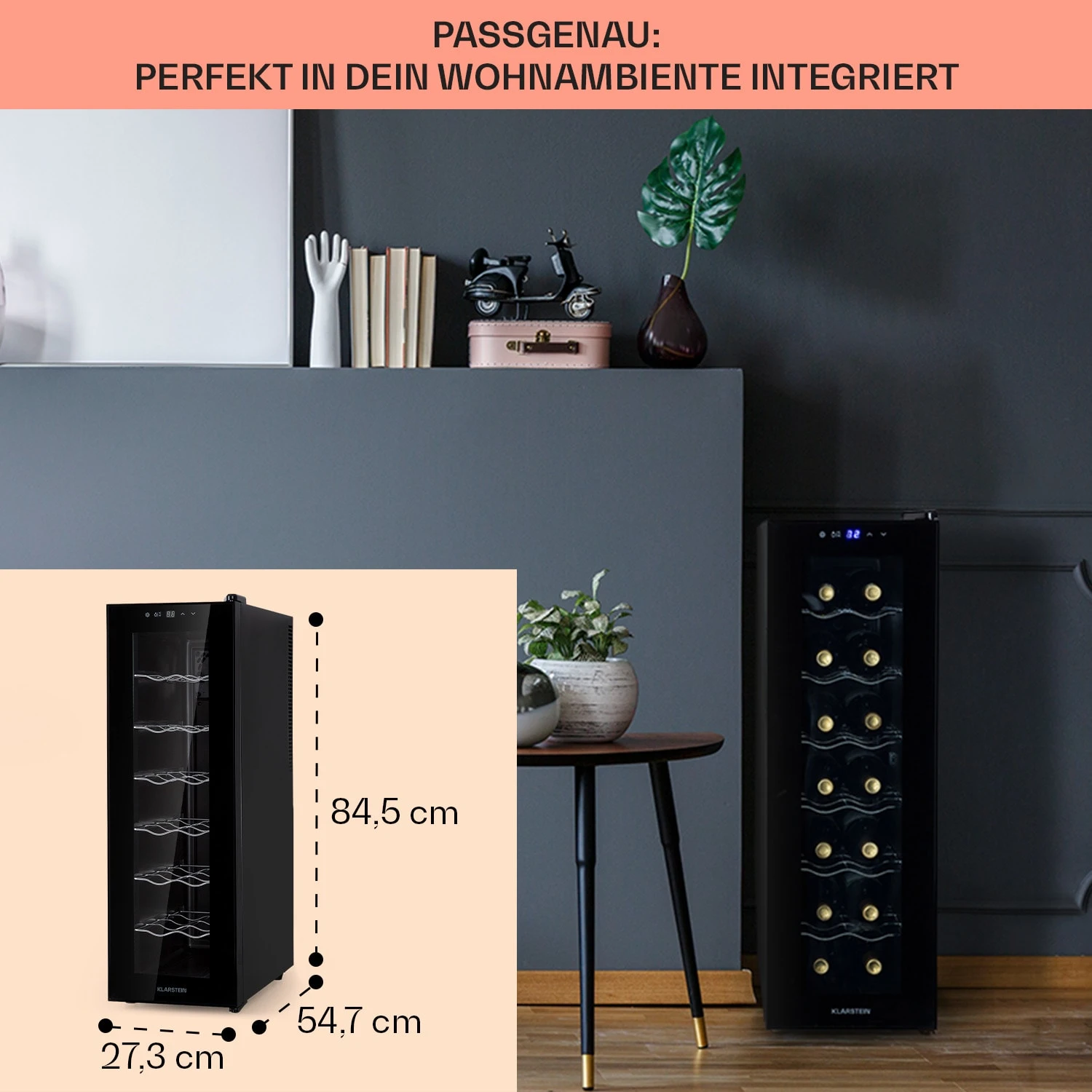 Barolo 14 Slim Uno Weinkühlschrank 46 Ltr 14 Flaschen 11-18°C SingleZone 8 Barolo 14 Slim Uno Weinkühlschrank 46 Ltr 14 Flaschen 11-18°C SingleZone – Bild 6