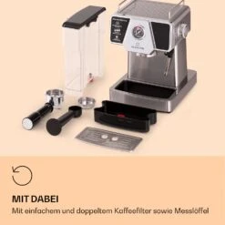 Libeica Espressomaschine 19 Bar Ca. 10 Tassen 1,8 Liter Milchschaum 16 Libeica Espressomaschine 19 Bar Ca. 10 Tassen 1,8 Liter Milchschaum -Klarstein 10041253 de 0007 logo
