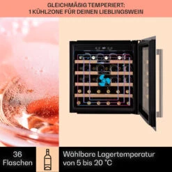 Vinsider 36 Built-In Uno Einbau-Weinkühlschrank 36 Flaschen 92 Ltr Edelstahl 12 Vinsider 36 Built-In Uno Einbau-Weinkühlschrank 36 Flaschen 92 Ltr Edelstahl -Klarstein 10041288 de 0003 usp