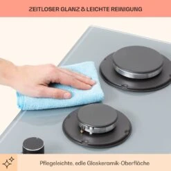 Firetale Gaskochfeld 2-flammig Aluminium-Brenner Erdgas/Propangas Inkl. Schlauch Und Druckminderer -Klarstein 10041301 de 0007 usp