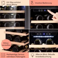 Vinovilla 29 Built-In Weinkühlschrank 81 L / 29 Fl. Glastür Edelstahl -Klarstein 10041304 de 0005 logo