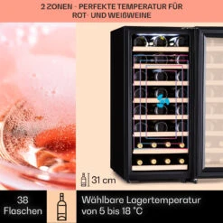 Barossa 38 Uno Weinkühlschrank 1 Zone 94 Ltr 38 Fl Touch-Display 13 Barossa 38 Uno Weinkühlschrank 1 Zone 94 Ltr 38 Fl Touch-Display -Klarstein 10041306 de 0003 usp