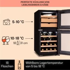 El Dorado 89 Käse & Weinkühlschrank 2 Zonen Touch 89L LED 13 El Dorado 89 Käse & Weinkühlschrank 2 Zonen Touch 89L LED -Klarstein 10041310 de 0004 logo