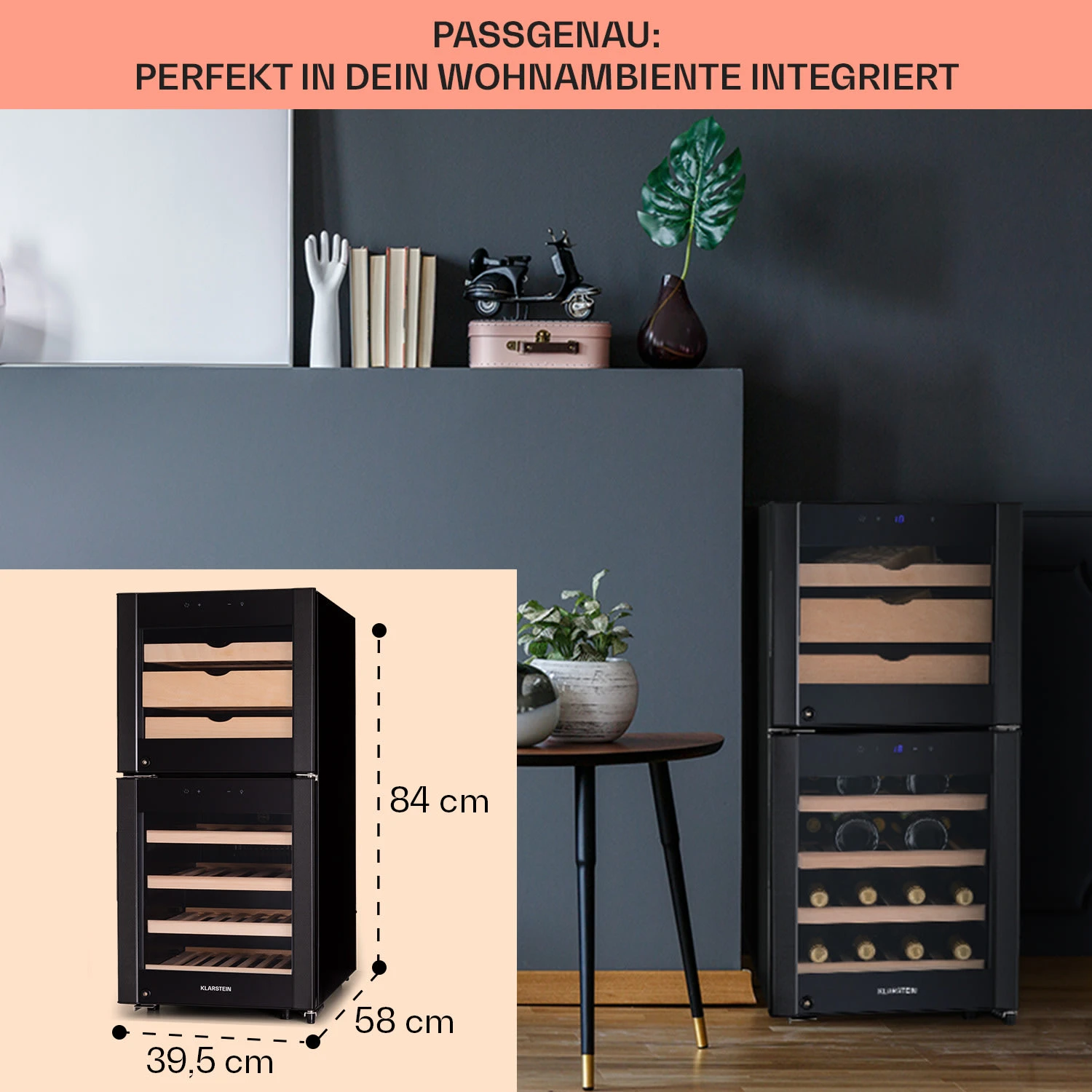El Dorado 89 Käse & Weinkühlschrank 2 Zonen Touch 89L LED 8 El Dorado 89 Käse & Weinkühlschrank 2 Zonen Touch 89L LED – Bild 6