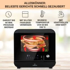 Vita Pro Heißluftfritteuse Dampfgaren 2450 W 18 Ltr 800 Ml Wassertank 11 Vita Pro Heißluftfritteuse Dampfgaren 2450 W 18 Ltr 800 Ml Wassertank -Klarstein 10041333 de 0003 usp