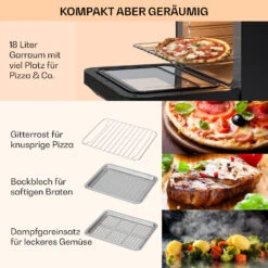 Vita Pro Heißluftfritteuse Dampfgaren 2450 W 18 Ltr 800 Ml Wassertank 14 Vita Pro Heißluftfritteuse Dampfgaren 2450 W 18 Ltr 800 Ml Wassertank -Klarstein 10041333 de 0006 usp