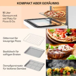 Vita Pro Heißluftfritteuse Dampfgaren 2450 W 18 Ltr 800 Ml Wassertank 14 Vita Pro Heißluftfritteuse Dampfgaren 2450 W 18 Ltr 800 Ml Wassertank -Klarstein 10041334 de 0006 usp