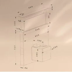 Royal Flush Eco Dunstabzugshaube 90 Cm 576 M³/h A+ 20 Royal Flush Eco Dunstabzugshaube 90 Cm 576 M³/h A+ -Klarstein 10041349 yy 0009 dimensions
