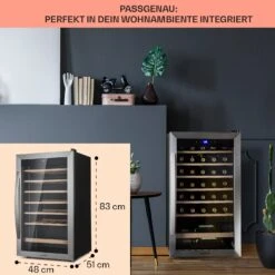 Vinamour 32 Uno Weinkühlschrank 1 Zone 95 L / 36 Flaschen 4-18°C Touch -Klarstein 10041393 de 0006 usp