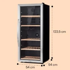 Vinamour 66 Duo Weinkühlschrank 2 Zonen 204 L/79 Flaschen 5-18°C Touch -Klarstein 10041394 yy 0008 dimensions