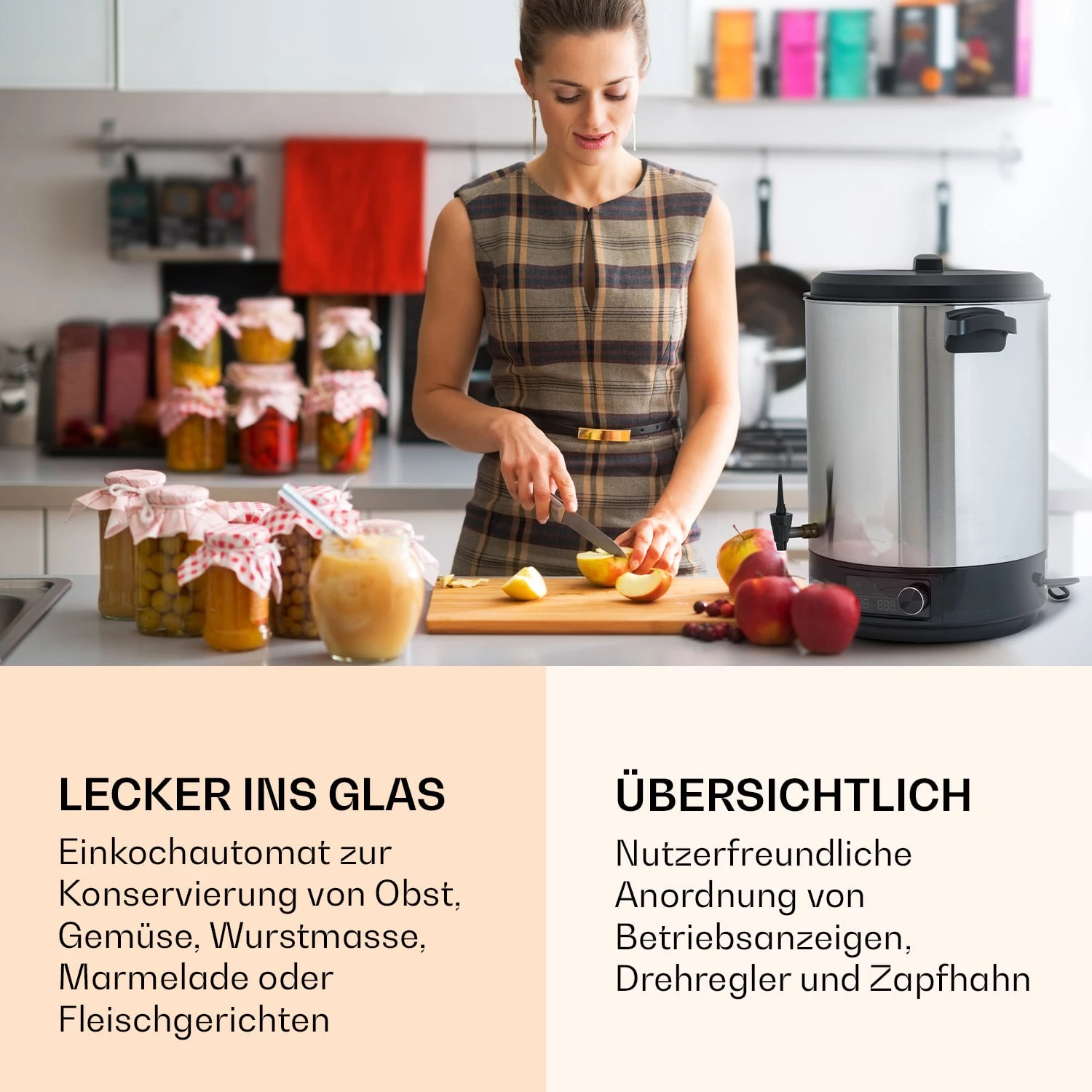 Abbey 40 Einkochautomat Getränkespender 40L 100°C 180min Edelstahl 4 Abbey 40 Einkochautomat Getränkespender 40L 100°C 180min Edelstahl – Bild 2