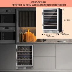 Vinovilla 50 Duo Zweizonen-Weinkühlschrank 53l 17 Fl. 3-Farben Glastür 14 Vinovilla 50 Duo Zweizonen-Weinkühlschrank 53l 17 Fl. 3-Farben Glastür -Klarstein 10041900 de 0006 usp