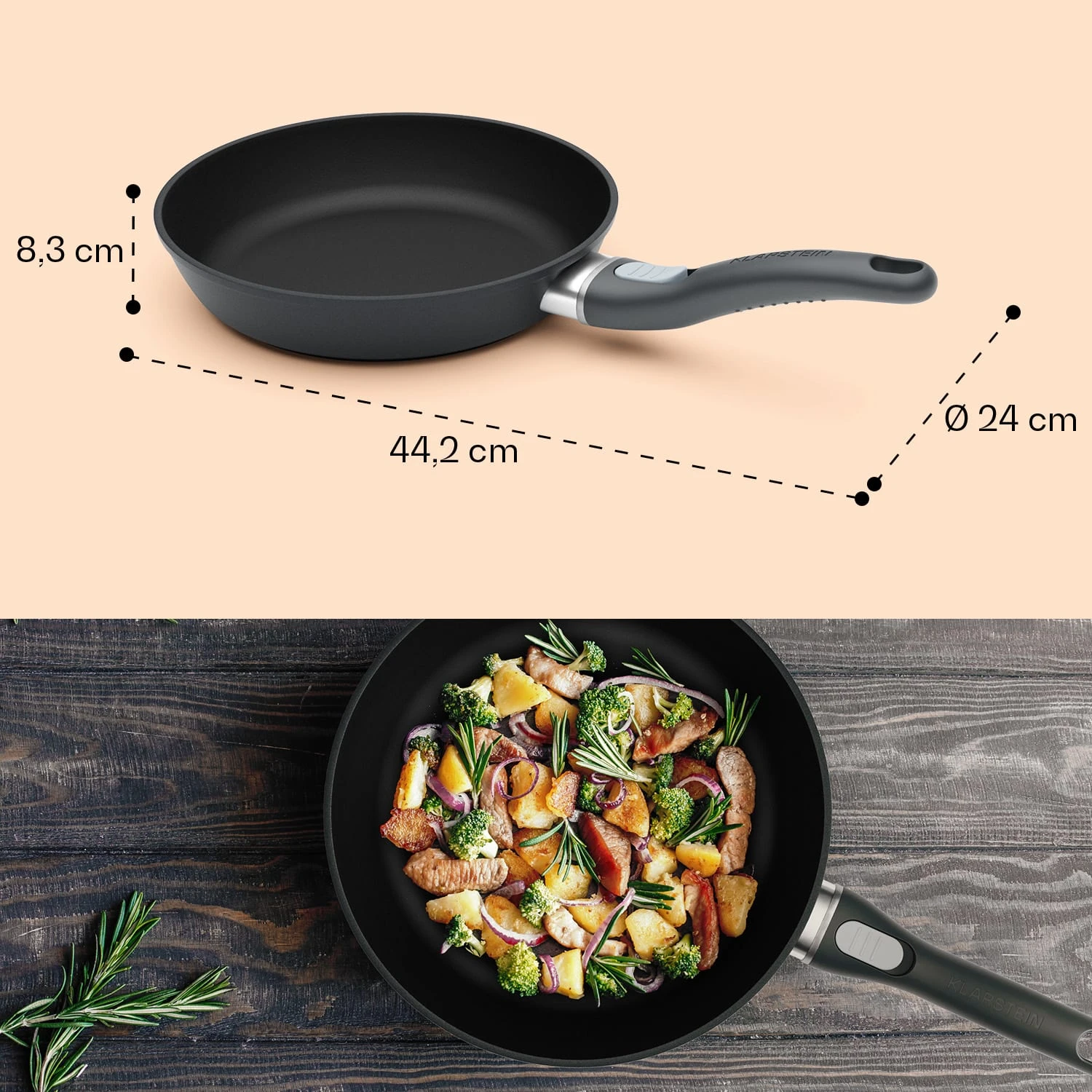 Noto Endurance Bratpfanne Ø24 Cm Geschmiedetes Aluminium Abnehmbarer Griff 11 Noto Endurance Bratpfanne Ø24 Cm Geschmiedetes Aluminium Abnehmbarer Griff – Bild 9