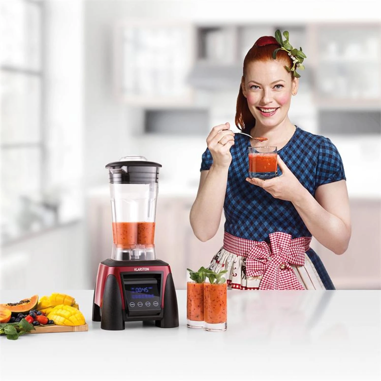 Herakles 8G Standmixer Rot Mit Cover 1800W 2,4 PS 2 Liter BPA-frei 5 Herakles 8G Standmixer Rot Mit Cover 1800W 2,4 PS 2 Liter BPA-frei – Bild 3