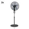 Summerjam Standventilator 2er-Set Standlüfter 50W 3 Stufen Grau -Klarstein 60002059 yy 0001 titel