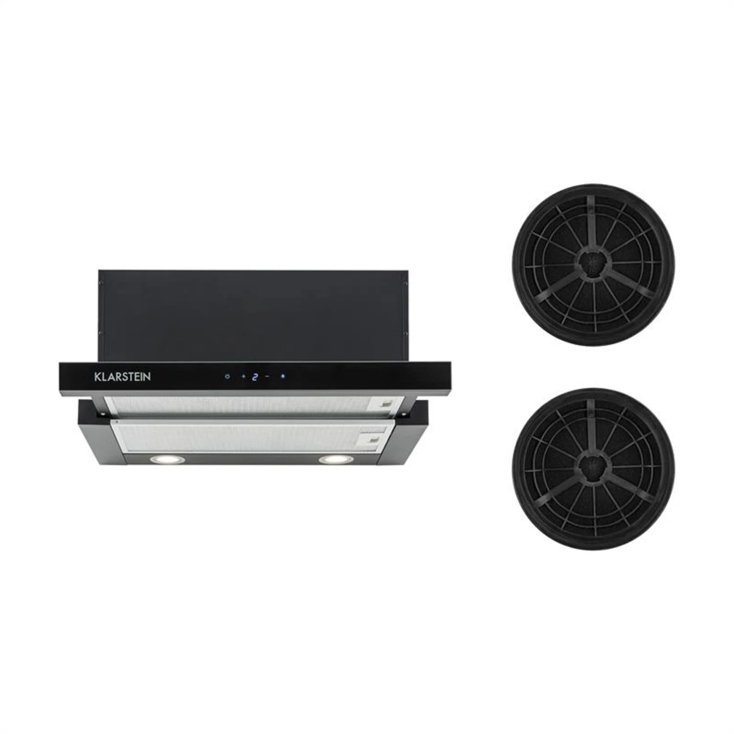 Vinea Dunstabzugshaube Umluftset 60cm 610m³/h Aktivkohlefilter Schwarz 3 Vinea Dunstabzugshaube Umluftset 60cm 610m³/h Aktivkohlefilter Schwarz