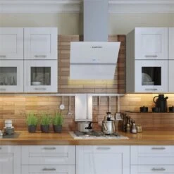 Aurea VII Dunstabzugshaube Umluftset 60cm Aktivkohlefilter Weiß -Klarstein 60002224 yy 0003 ambient Klarstein Aurea VII Abzugshaube 60cm reedit