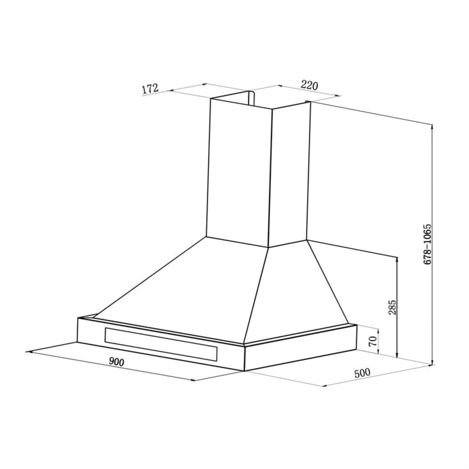 Zelda 90cm Dunstabzugshaube Umluftset 620 M³/h Aktivkohlefilter 10 Zelda 90cm Dunstabzugshaube Umluftset 620 M³/h Aktivkohlefilter – Bild 8