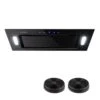 HEKTOR Dunstabzugshaube Beleuchtung Aluminium-Filter Timer Schwarz -Klarstein 60002314 yy 0001 front Set Hektor 2 Aktivkohlefilter