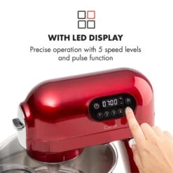 Curve Plus Küchenmaschinen-Set | 5l | 4-in-1 Fleischwolf | Rot 14 Curve Plus Küchenmaschinen-Set | 5l | 4-in-1 Fleischwolf | Rot -Klarstein 60002329 yy 0005 logo Klarstein Curve Plus Kuechenmaschinen Set rot