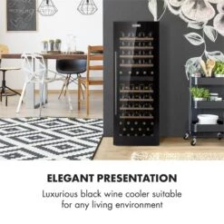 Barossa 77 Duo Weinkühlschrank-Set 2 Zonen 191L/77Fl. Weinglasregal -Klarstein 60002418 yy 0003 logo Klarstein Barossa 77 Duo Weinkuehlschrank schwarz