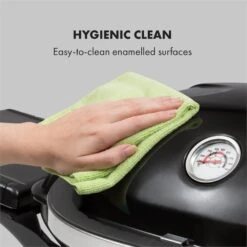 Parforce One Gasgrill 3,5kW 12000BTU Grilltisch Gasschlauch Schwarz -Klarstein 60002431 yy 0006 logo Klarstein Parforce One Gasgrill 12000BTU schwarz