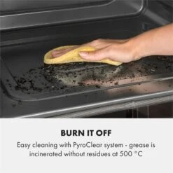 Gusteau Aurora Einbau-Set Backofen + Wandabzugshaube 2950W 64Ltr 550 M³/h Weiß Edelstahl 17 Gusteau Aurora Einbau-Set Backofen + Wandabzugshaube 2950W 64Ltr 550 M³/h Weiß Edelstahl -Klarstein 60002593 yy 0004 logo Klarstein Gusteau Elektrischer Einbaubackofen weiss