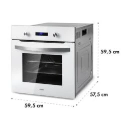 Gusteau Aurora Einbau-Set Backofen + Wandabzugshaube 2950W 64Ltr 550 M³/h Weiß Edelstahl 24 Gusteau Aurora Einbau-Set Backofen + Wandabzugshaube 2950W 64Ltr 550 M³/h Weiß Edelstahl -Klarstein 60002593 yy 0012 logo Klarstein Gusteau Elektrischer Einbaubackofen weiss