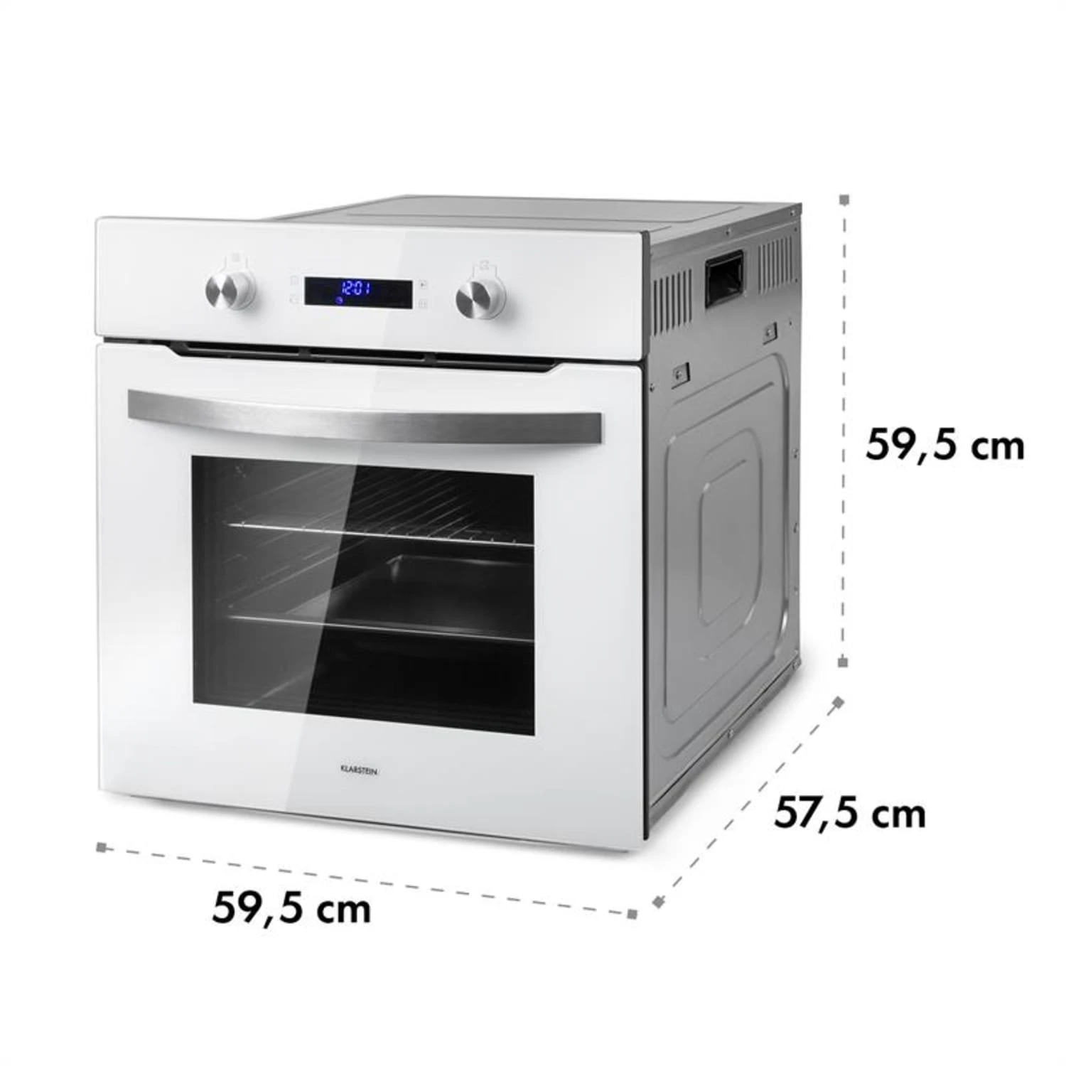 Gusteau Aurora Einbau-Set Backofen + Wandabzugshaube 2950W 64Ltr 550 M³/h Weiß Edelstahl 13 Gusteau Aurora Einbau-Set Backofen + Wandabzugshaube 2950W 64Ltr 550 M³/h Weiß Edelstahl – Bild 11