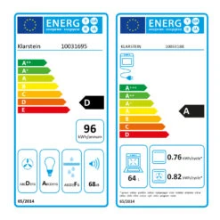 Gusteau Hektor Einbau-Set Backofen + Unterbau-Haube Schwarz Edelstahl 25 Gusteau Hektor Einbau-Set Backofen + Unterbau-Haube Schwarz Edelstahl -Klarstein 60002596 energy label