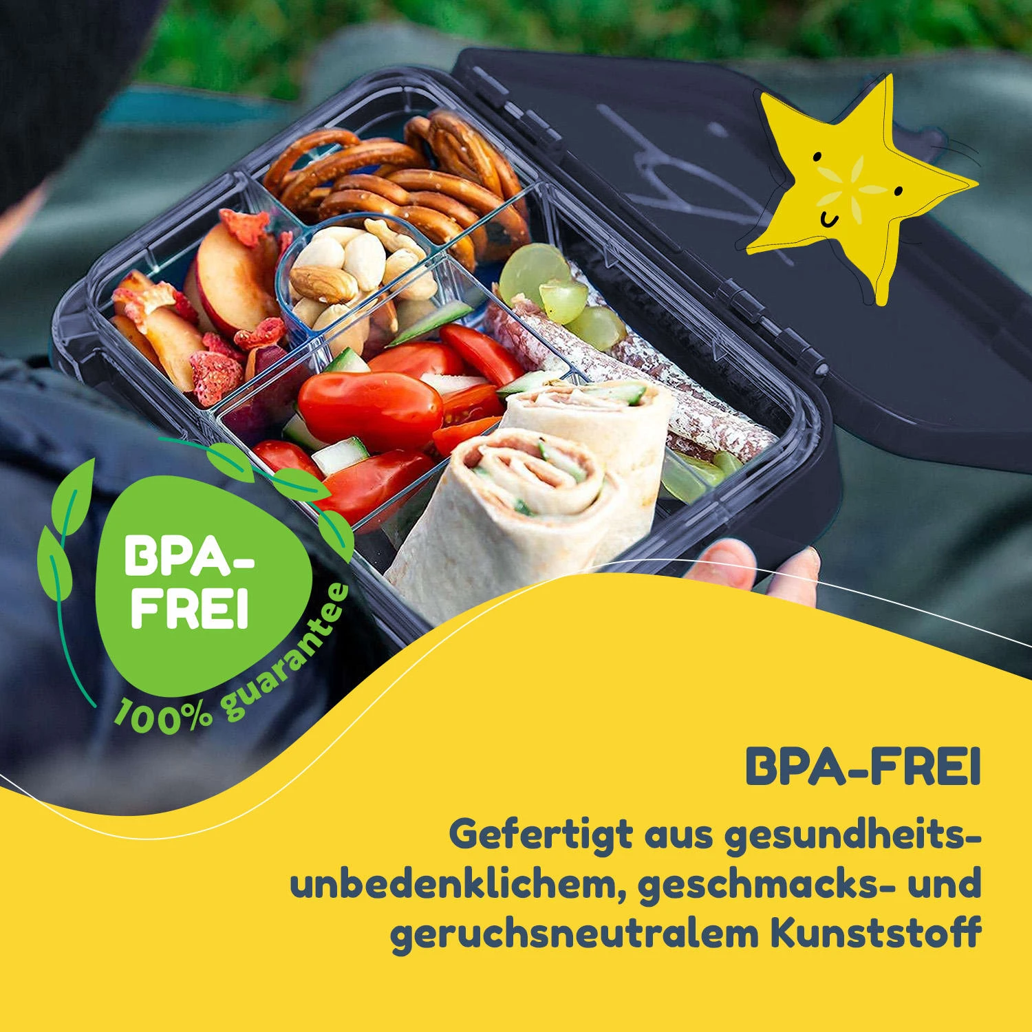 Schmatzfatz Frühstücksset Lunchbox & Trinkflasche Tritan Dicht BPA-frei 4 Schmatzfatz Frühstücksset Lunchbox & Trinkflasche Tritan Dicht BPA-frei – Bild 2